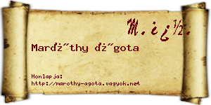 Maróthy Ágota névjegykártya